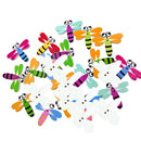 50 Pieces Assorted Dragonfly 2-holes Wooden Flatback Buttons Scrapbooking Embellishment 30mm