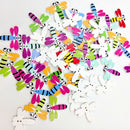 50 Pieces Assorted Dragonfly 2-holes Wooden Flatback Buttons Scrapbooking Embellishment 30mm