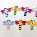50 Pieces Assorted Dragonfly 2-holes Wooden Flatback Buttons Scrapbooking Embellishment 30mm