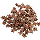 100Pieces Wooden Star Shape 2 Holes Buttons for Sewing and Crafts