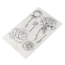 Flowers Silicone Clear Stamp Transparent Seal DIY Diary Scrapbooking Album Note