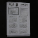 Silicone Clear Stamp Calendar Transparent Seal DIY Diary Scrapbooking Album Note