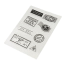 Postmark Theme Silicone Rubber Clear Stamp Cling Seal Scrapbooking Diary Card DIY Craft