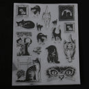 Crystal Rubber Stamp Seal Cat Theme for Card Making Scrapbooking DIY Album Decor