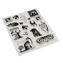 Crystal Rubber Stamp Seal Cat Theme for Card Making Scrapbooking DIY Album Decor