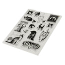 Crystal Rubber Stamp Seal Cat Theme for Card Making Scrapbooking DIY Album Decor