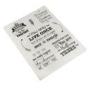 Motto Theme Silicone Rubber Clear Stamp Cling Seal Scrapbooking Diary Card DIY Craft