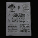 Motto Theme Silicone Rubber Clear Stamp Cling Seal Scrapbooking Diary Card DIY Craft