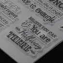 Motto Theme Silicone Rubber Clear Stamp Cling Seal Scrapbooking Diary Card DIY Craft