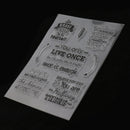 Motto Theme Silicone Rubber Clear Stamp Cling Seal Scrapbooking Diary Card DIY Craft