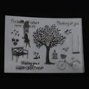 Garden Theme Silicone Rubber Clear Stamp Cling Seal Scrapbooking Diary Card DIY Craft