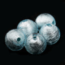 Pack of 5PCS Foil Inside Coloured Glaze Glass Beads For Jewelry Necklace Bracelet DIY Making Accessories 12mm Lake Blue