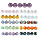 5 Pieces Round Loose Glass Lampwork Bead for Beading Jewellery Making DIY Bracelet Necklace Blue 12mm