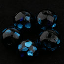 5 Pieces Round Loose Glass Lampwork Bead for Beading Jewellery Making DIY Bracelet Necklace Blue 12mm