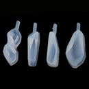 4 Pieces Assorted Shape Cabochon Silicone Earring Necklace Pendant Mold for Epoxy Resin Jewelry Making DIY Crafts