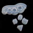 5 Pieces/Set Square Triangle Stud Earring Pendants Jewelry Making Mold Silicone Mould for DIY Crafts