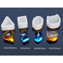 5 Pieces/Set Square Triangle Stud Earring Pendants Jewelry Making Mold Silicone Mould for DIY Crafts