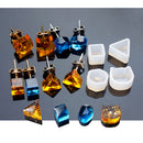 5 Pieces/Set Square Triangle Stud Earring Pendants Jewelry Making Mold Silicone Mould for DIY Crafts