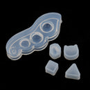 5 Pieces/Set Square Triangle Stud Earring Pendants Jewelry Making Mold Silicone Mould for DIY Crafts