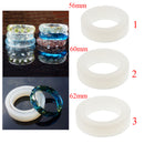 Silicone Round Mold For Faceted Bangle Bracelet Jewelry Making Tools Handmade Crafting Candle Soap Wax Mold 56mm