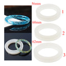 Silicone Round Mold For Faceted Bangle Bracelet Jewelry Making Tools Handmade Crafting Candle Soap Wax Mold 56mm