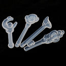 4 Pieces Assorted Silicone Pendant Molds for Resin Casting Jewelry Making Tools Mould with Hanging Hole