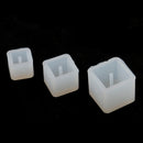 3 Pieces Assorted Size Square Shape Silicone Pendant for Resin Casting DIY Molds Jewelry Making Tools