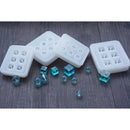 2Pieces Assorted Silicone DIY Bead Mold Round Square Shape for Jewelry Making Hand Craft Too