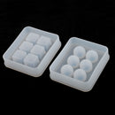 2Pieces Assorted Silicone DIY Bead Mold Round Square Shape for Jewelry Making Hand Craft Too