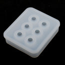 2Pieces Assorted Silicone DIY Bead Mold Round Square Shape for Jewelry Making Hand Craft Too