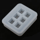 2Pieces Assorted Silicone DIY Bead Mold Round Square Shape for Jewelry Making Hand Craft Too