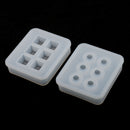 2Pieces Assorted Silicone DIY Bead Mold Round Square Shape for Jewelry Making Hand Craft Too