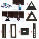 1Piece DIY Wooden Frame Jewelry Pendant Making Mold Wood Moulding Crafts 26x23x2.5mm
