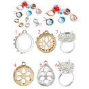 1Piece Flower Cabochon Frame Base Setting Tray Pendant Jewelry Making 20mm