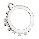 1Piece Flower Cabochon Frame Base Setting Tray Pendant Jewelry Making 20mm