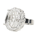 1 Piece Cabochon Frame Adjustable Ring Base Setting Tray Blank Round 18mm