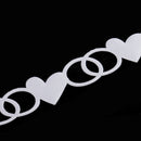 15Meters White Heart Ribbon Sewing Trimming For Wedding Crafts Decoration