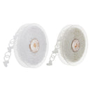 15 Meters Heart Shaped Lace Fabric Trims Embroidered For Costume Xmas Decor Wedding Craft DIY Beige