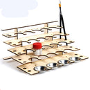 Wooden Paint Bottles Rack Modular Organizer Paint Brushes Holder Storage Tools Stand