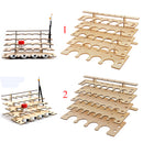 Wooden Paint Bottles Rack Modular Organizer Paint Brushes Holder Storage Tools Stand