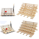 Wooden Paint Bottles Rack Modular Organizer Paint Brushes Holder Storage Tools Stand