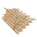 Wooden Paint Bottles Rack Modular Organizer Paint Brushes Holder Storage Tools Stand