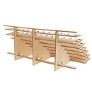 Wood Paint Bottles Rack Model Organizer Painting Brush Holder Storage Tool Stand