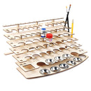 Wood Paint Bottles Rack Model Organizer Painting Brush Holder Storage Tool Stand