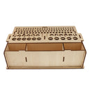 Wood Leather Craft Tools Holder Rack Stand Leather Stamp Punch Tools Storage Box Organizer