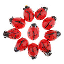 10 Pieces Glass Spacer Loose Ladybug Beads Red fit Bracelet Earring Pendant Jewelry Charms Making