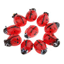 10 Pieces Glass Spacer Loose Ladybug Beads Red fit Bracelet Earring Pendant Jewelry Charms Making
