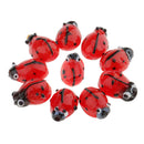 10 Pieces Glass Spacer Loose Ladybug Beads Red fit Bracelet Earring Pendant Jewelry Charms Making