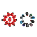 10 Pieces Glass Spacer Loose Ladybug Beads Colored fit Bracelet Earring Pendant Jewelry Charms Making