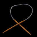 11 Sizes 40cm Circular Clear Cube Bamboo Knitting Needles Set Crochet Kit 2.0mm-5.0mm